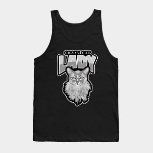 Crazy Cat Lady Grey Cat Tank Top